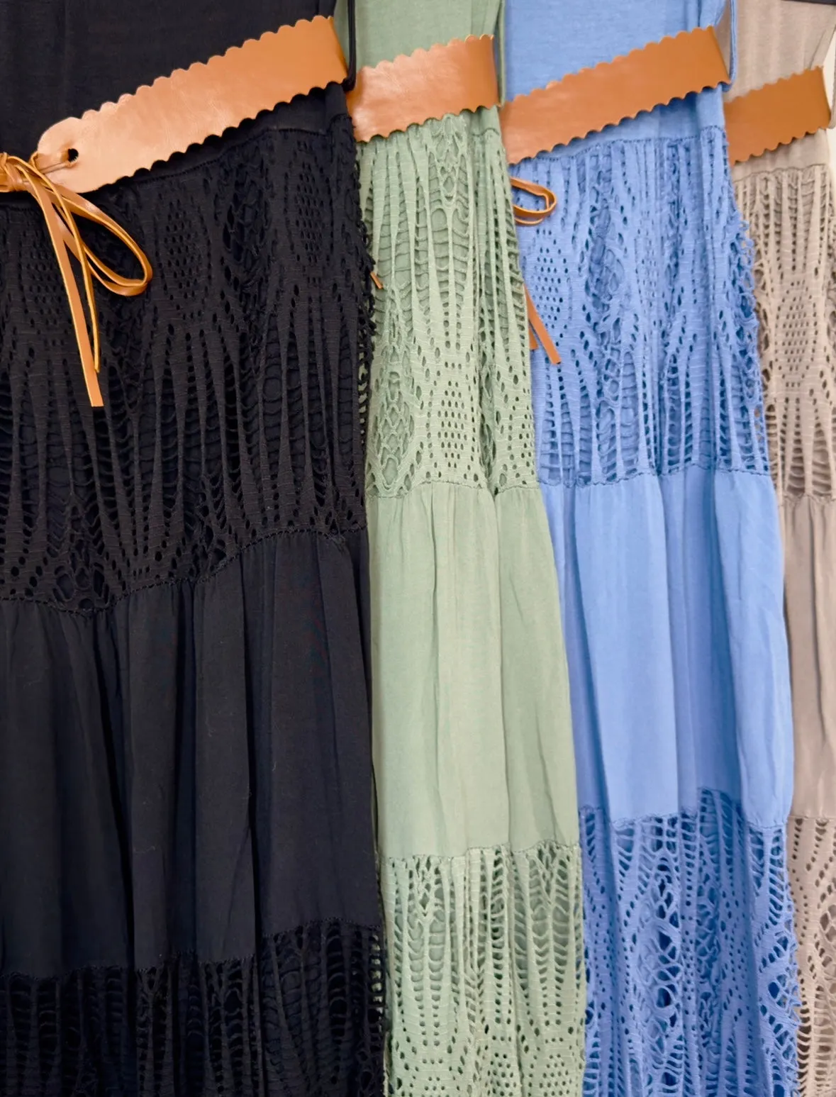 Goldie Lace Detail Maxi Skirt -