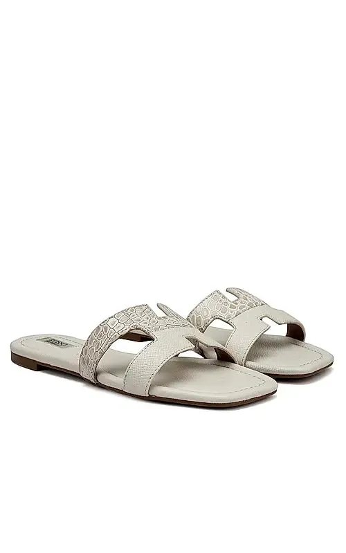 Grey Croco Textured Flats