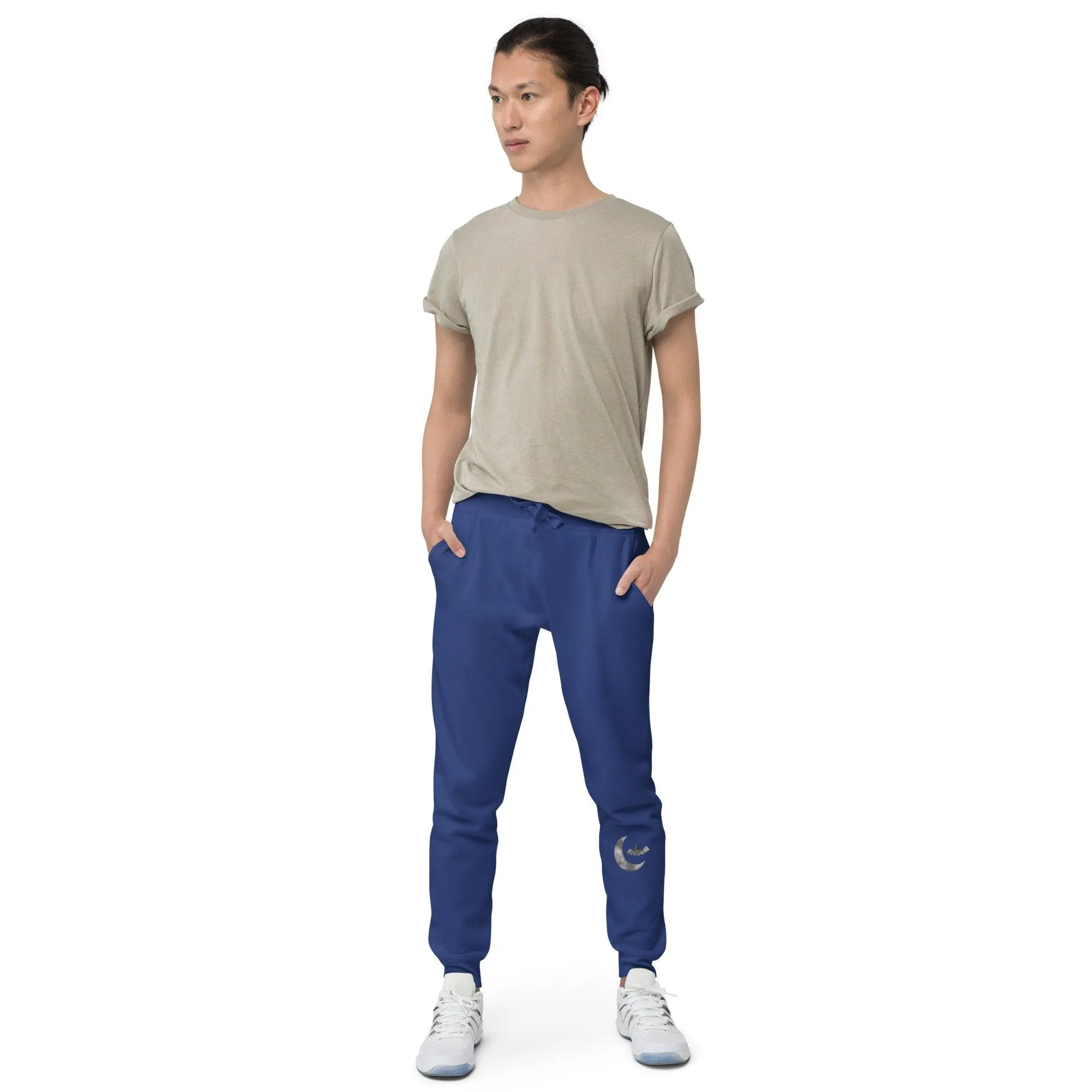 Halloween Cloudy Moon Bat Unisex fleece sweatpants / Bat Pants