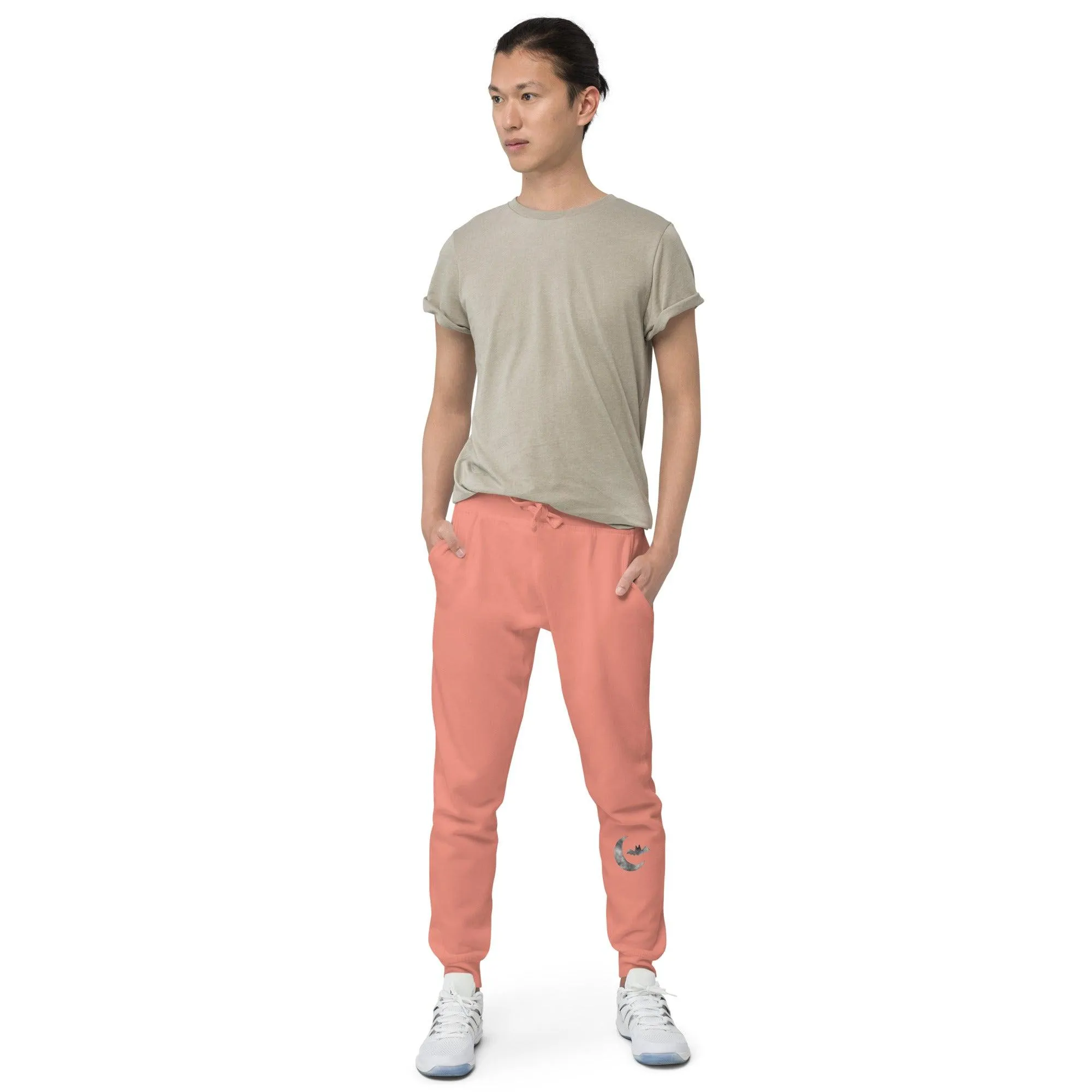 Halloween Cloudy Moon Bat Unisex fleece sweatpants / Bat Pants