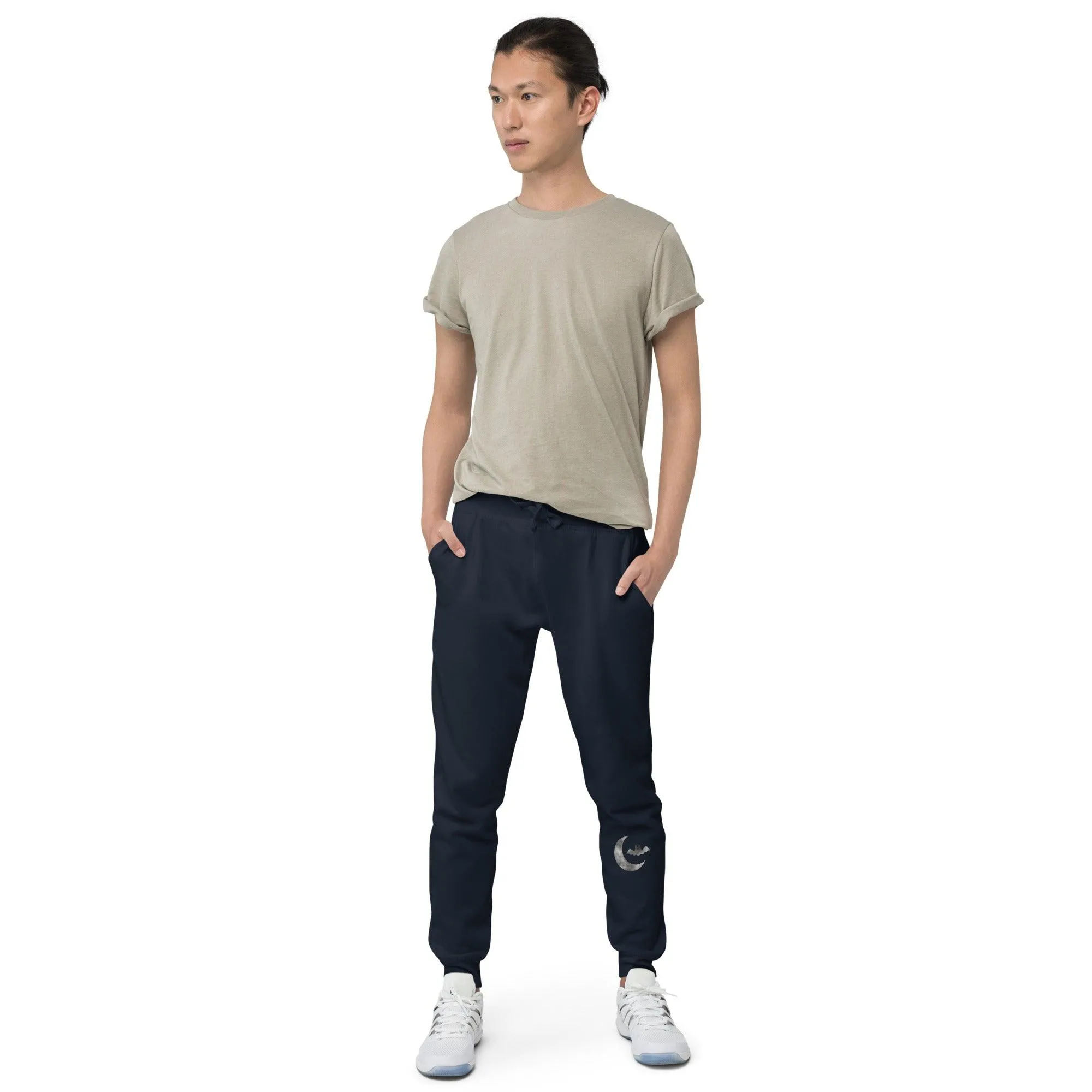 Halloween Cloudy Moon Bat Unisex fleece sweatpants / Bat Pants