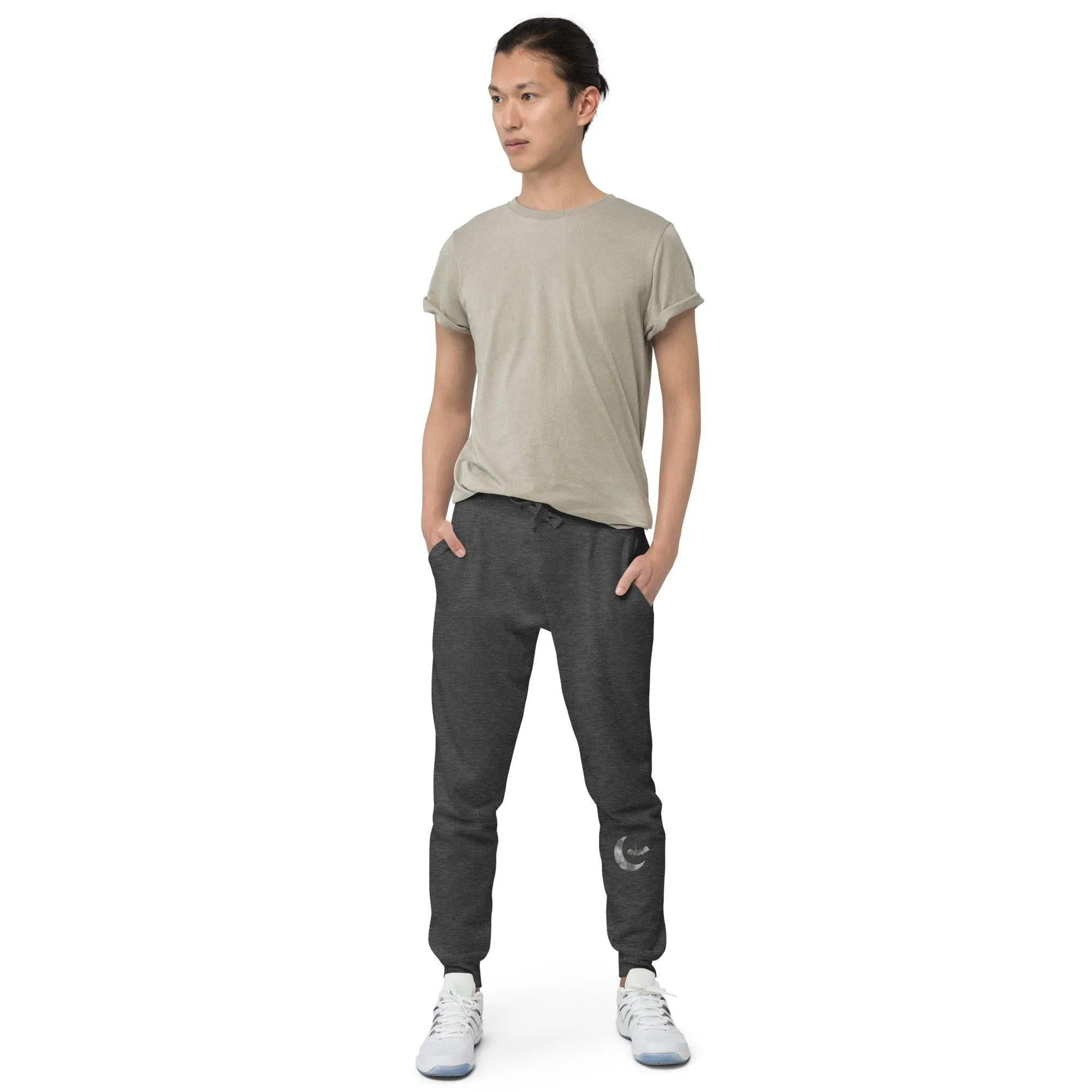 Halloween Cloudy Moon Bat Unisex fleece sweatpants / Bat Pants