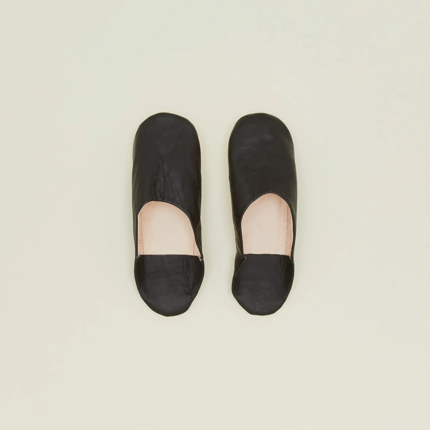 Handmade Leather Slippers - Black