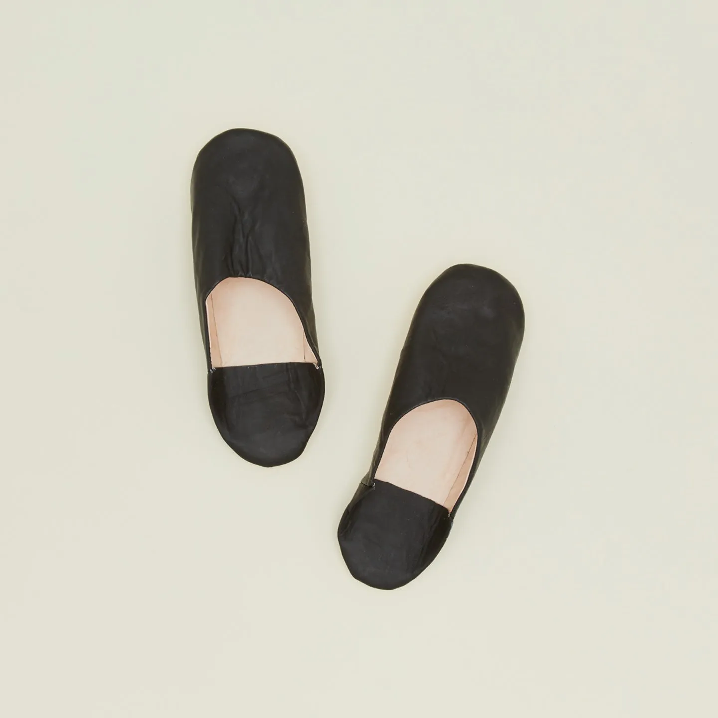 Handmade Leather Slippers - Black