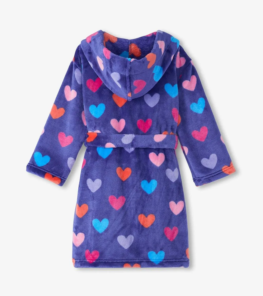 Hatley Blue Hearts Dressing Gown F24fhk225