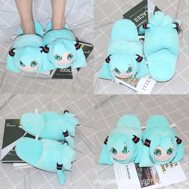 Hatsune Miku Anime Plush Slippers