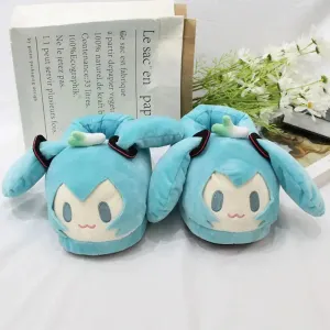 Hatsune Miku Anime Plush Slippers