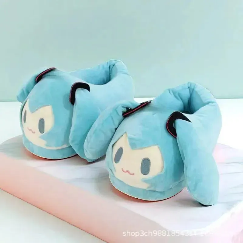 Hatsune Miku Anime Plush Slippers