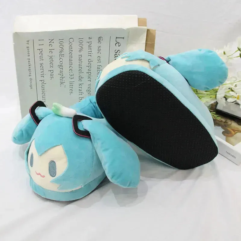 Hatsune Miku Anime Plush Slippers