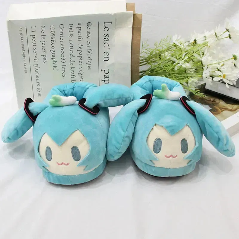 Hatsune Miku Anime Plush Slippers
