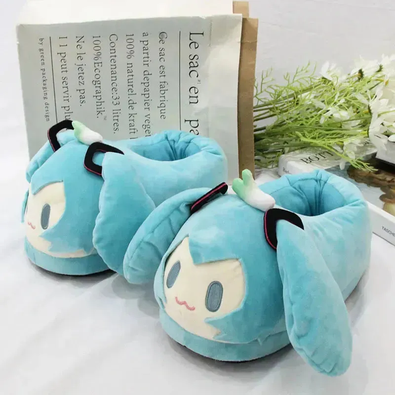 Hatsune Miku Anime Plush Slippers