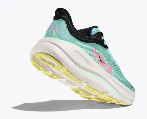 HOKA WOMENS BONDI 9 BLUE SPARK/ MINT FLUORITE