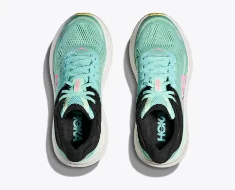 HOKA WOMENS BONDI 9 BLUE SPARK/ MINT FLUORITE
