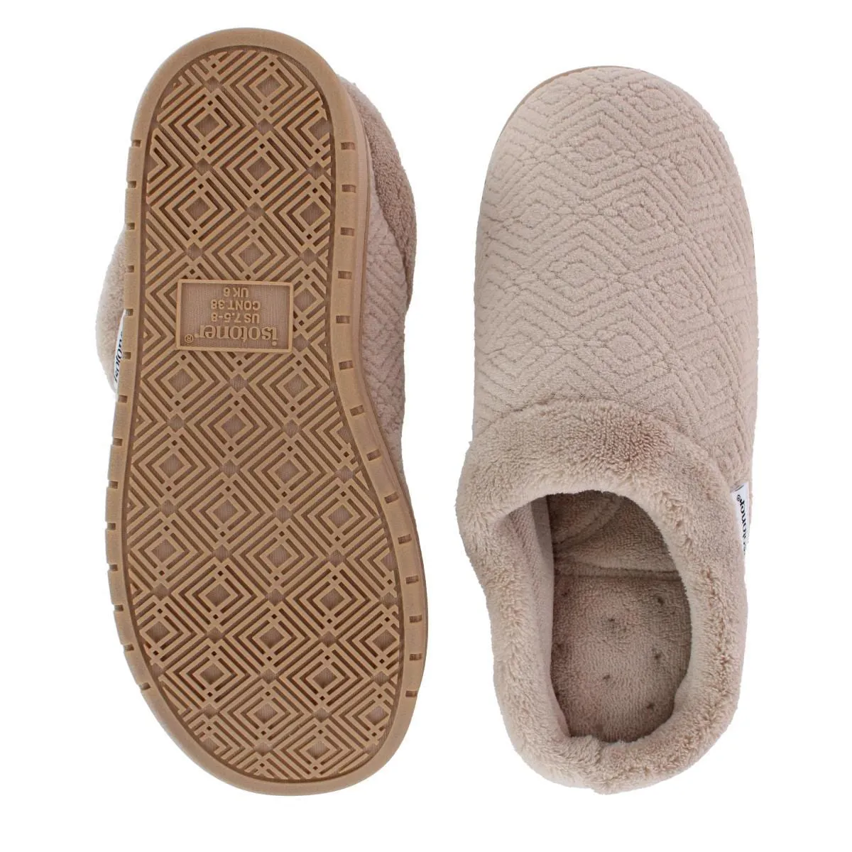 Isotoner Women's Sculpted Microterry Hoodback Clog Slippers