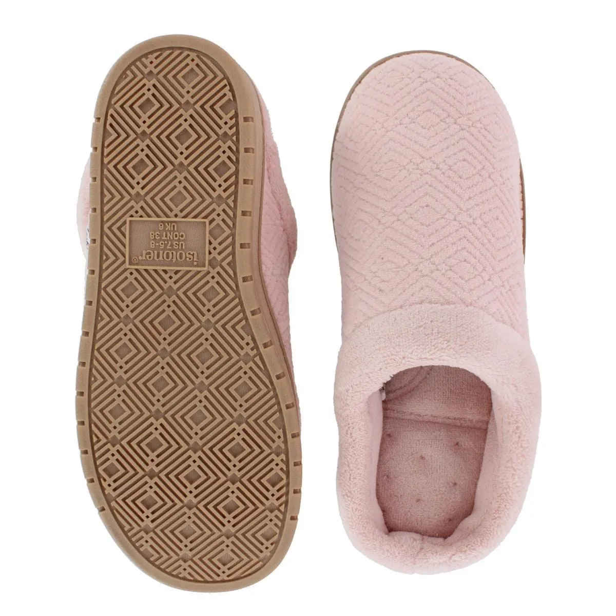 Isotoner Women's Sculpted Microterry Hoodback Clog Slippers