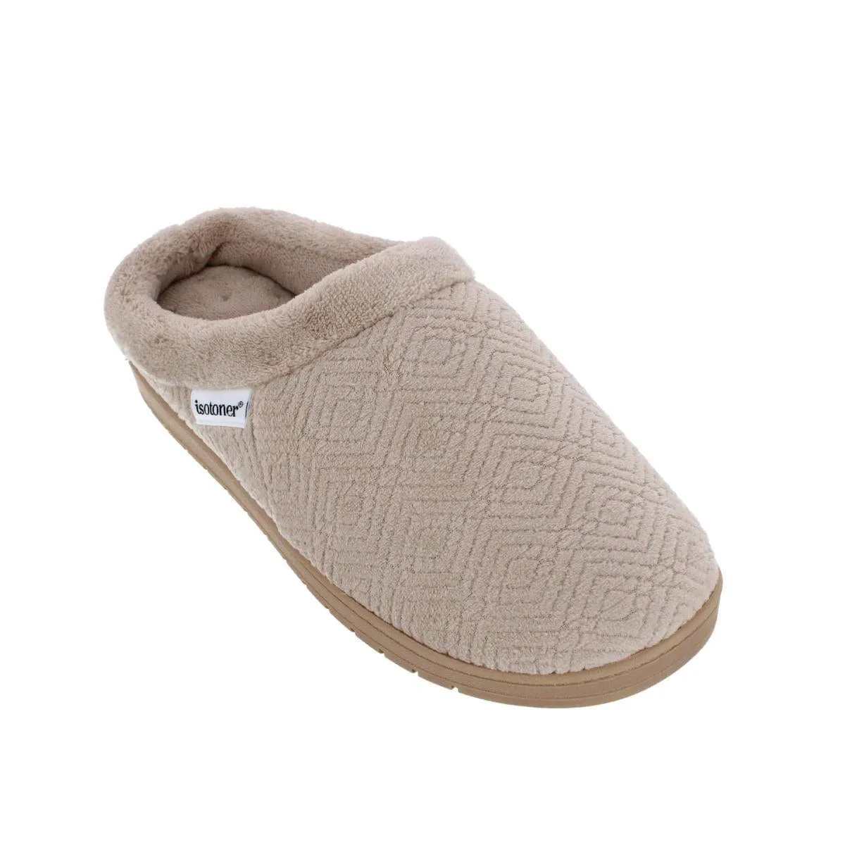 Isotoner Women's Sculpted Microterry Hoodback Clog Slippers