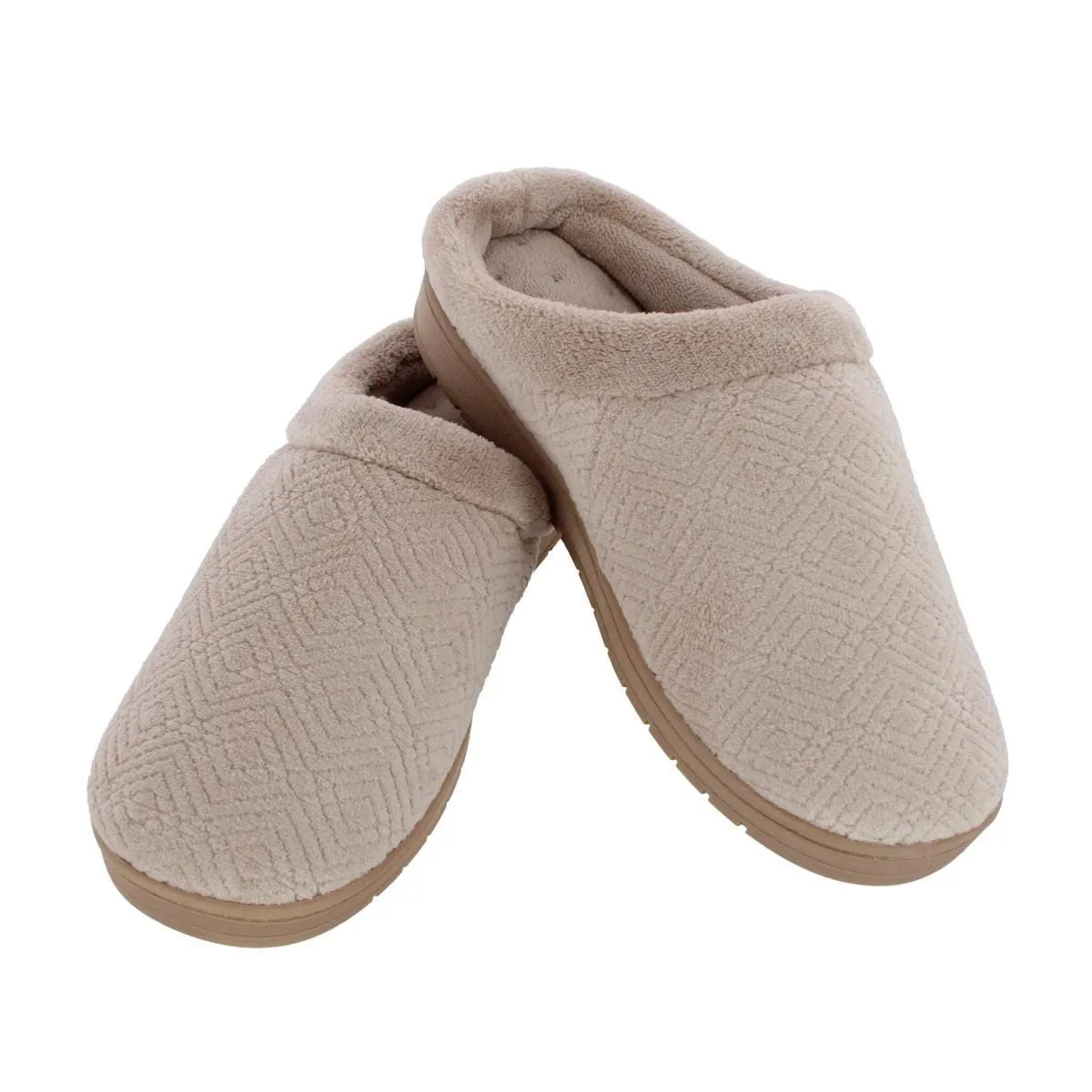 Isotoner Women's Sculpted Microterry Hoodback Clog Slippers