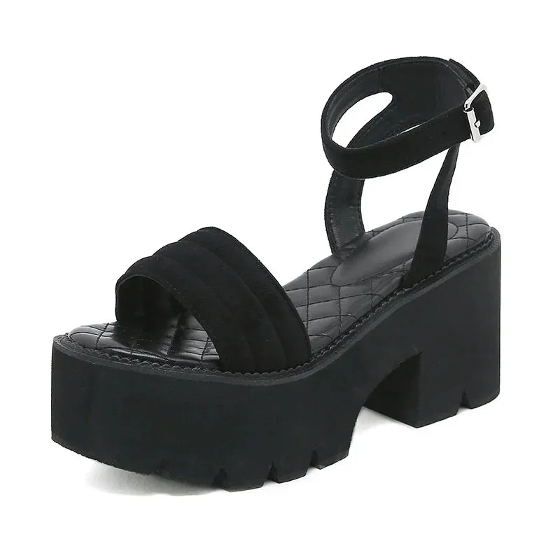 Joskaa 2024 New Chunky Strap Sandals