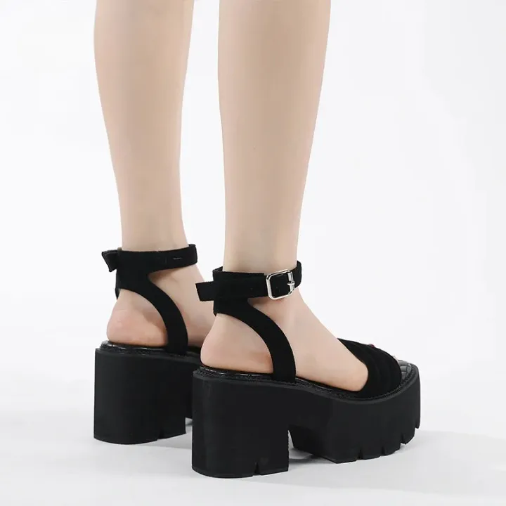 Joskaa 2024 New Chunky Strap Sandals