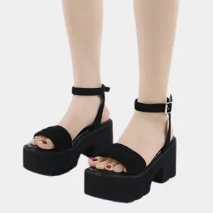 Joskaa 2024 New Chunky Strap Sandals