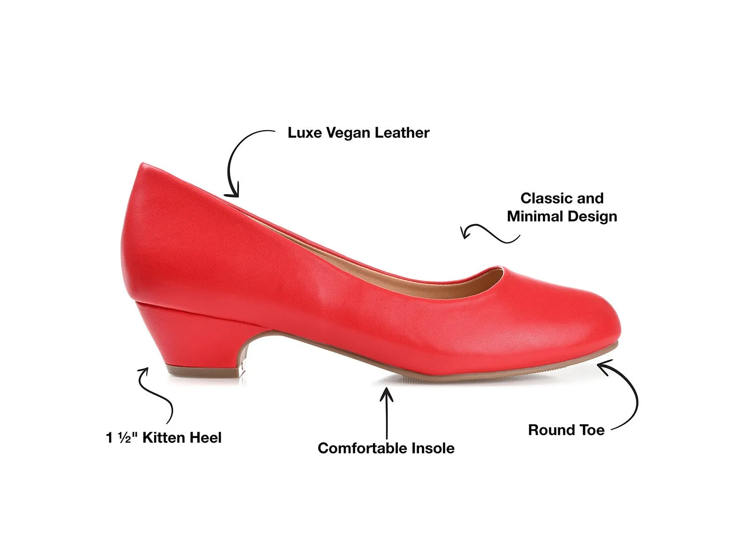 Journee Collection Saar pumps, red