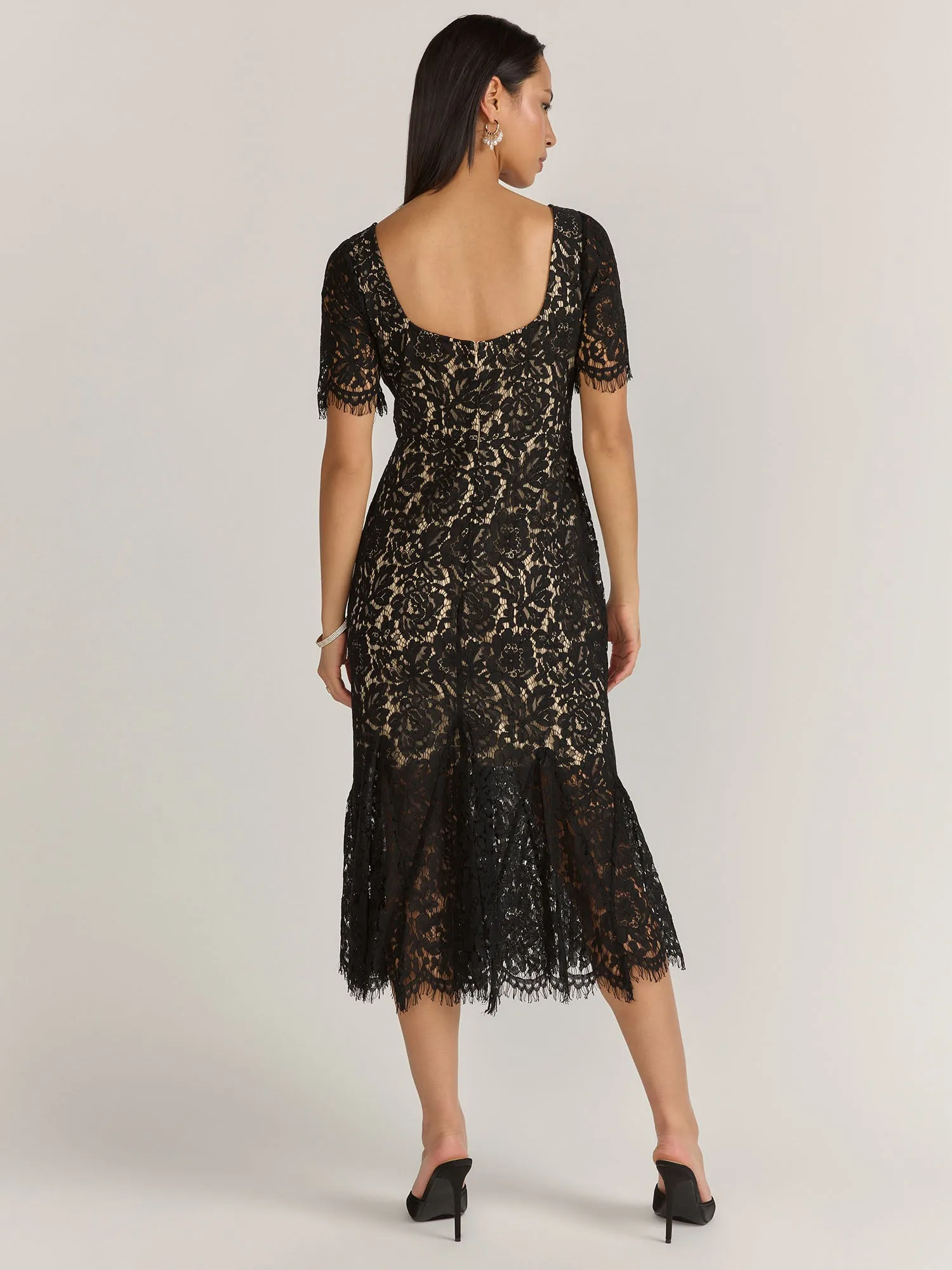 Just Me Mermaid Godet Hem Dress - Brands We Love