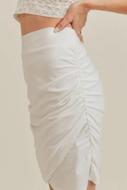 Karla Ruched High Waist Mini Skirt