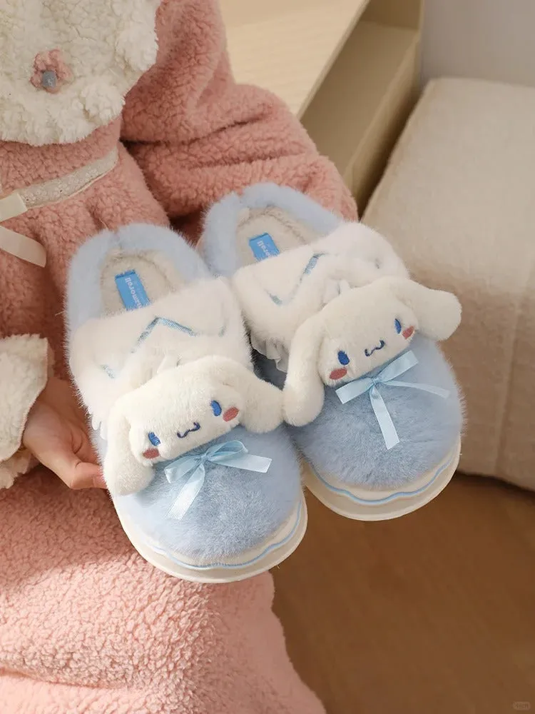 Kawaii Plush Fluffy Slippers House Slippers