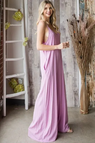 Keena V-Neck Wide Leg Jumpsuit