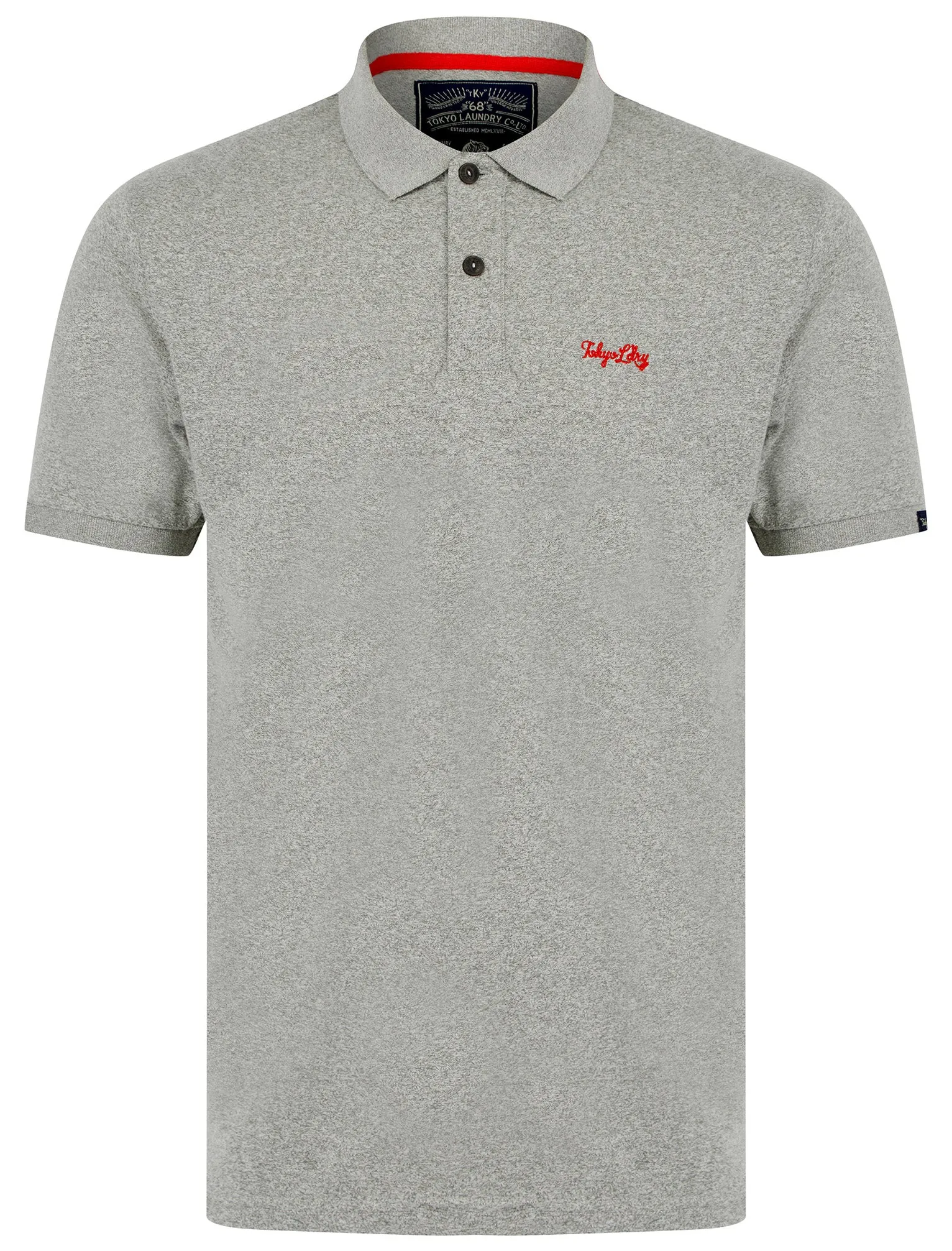 Kieran Grindle Cotton Blend Jersey Polo Shirt in Light Grey - Tokyo Laundry