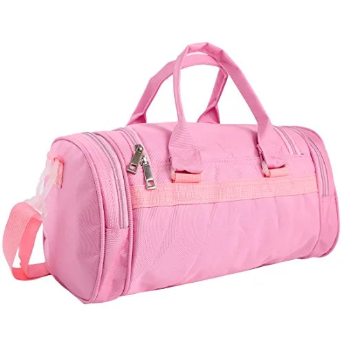 Kilofly Girls Ballerina Ballet Dance Duffel Crossbody Bag   Cosmetic Pouch Set