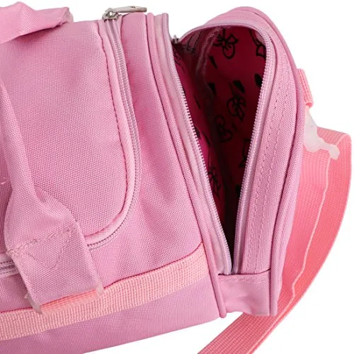 Kilofly Girls Ballerina Ballet Dance Duffel Crossbody Bag   Cosmetic Pouch Set