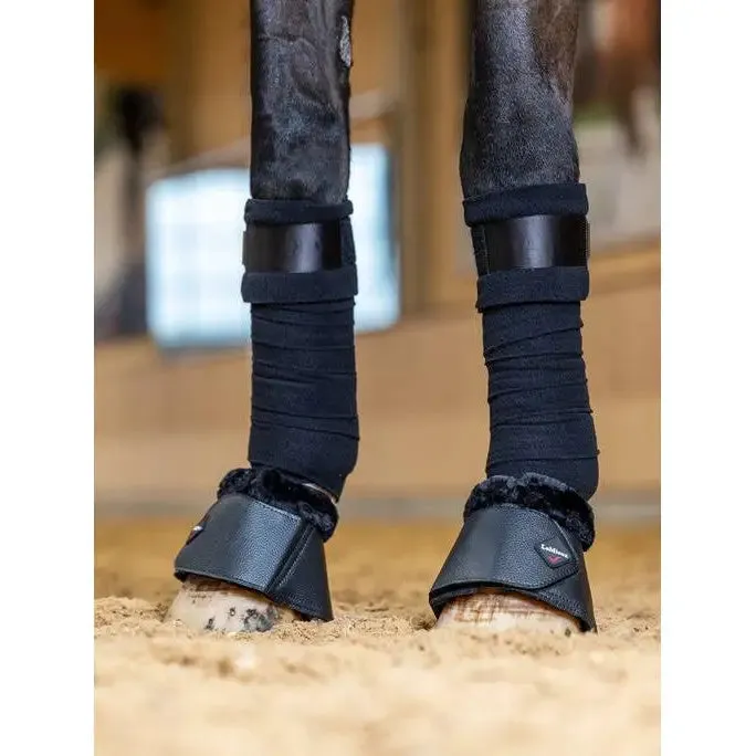 LeMieux Fleece WrapRound Over Reach Boots Black