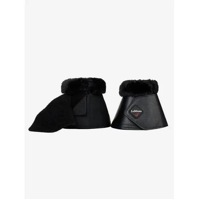 LeMieux Fleece WrapRound Over Reach Boots Black