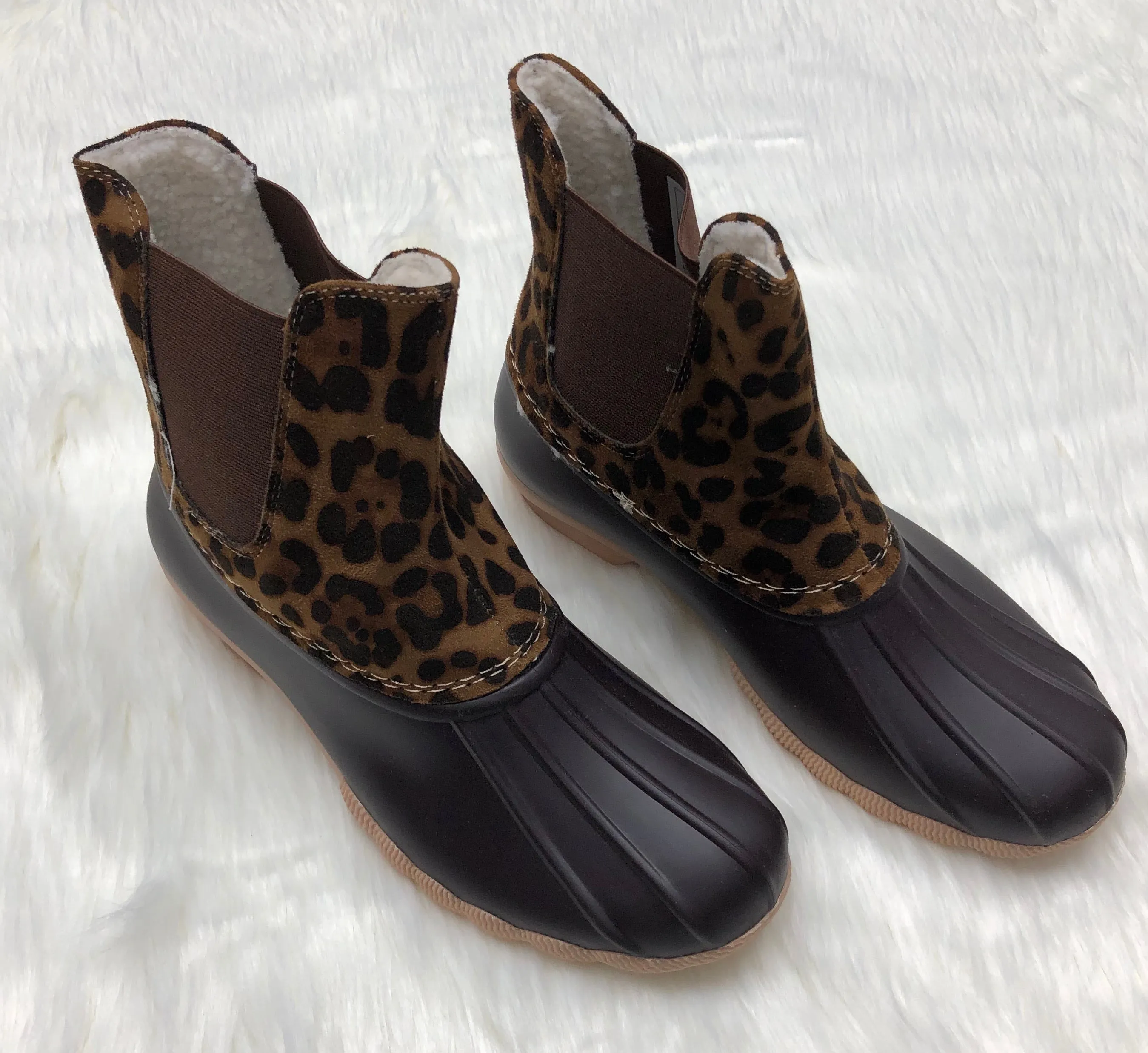 Leopard Suede Combo Winter Boots