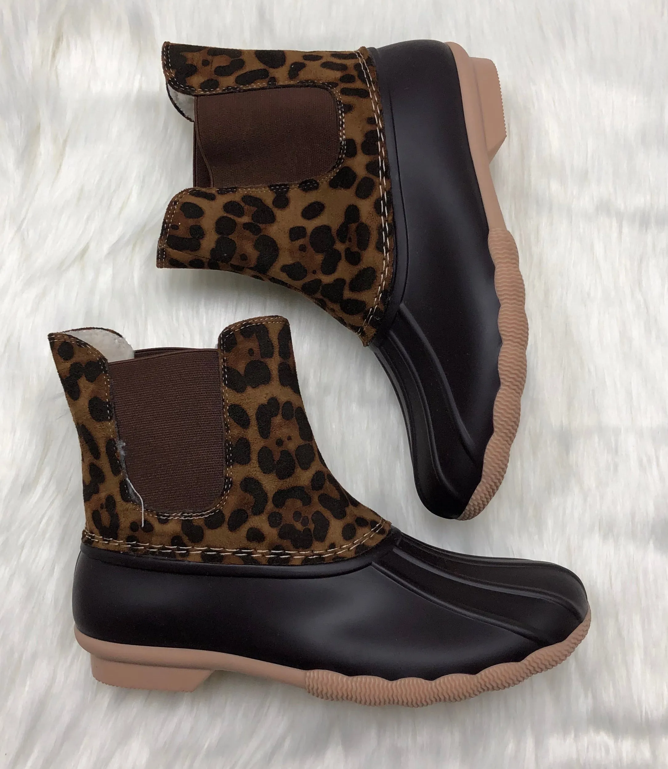 Leopard Suede Combo Winter Boots