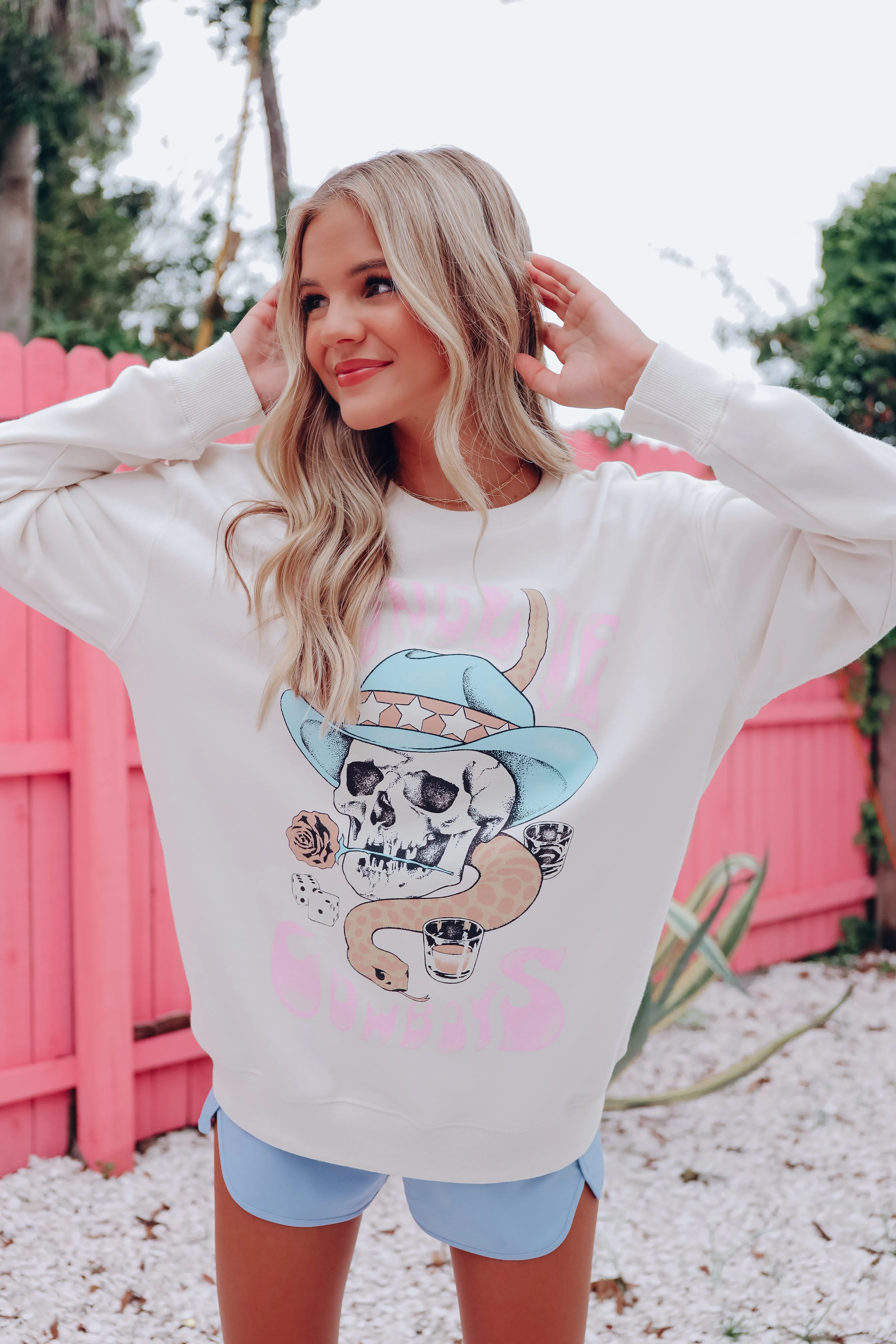 Long Live Cowboys Graphic Sweatshirt - Ivory