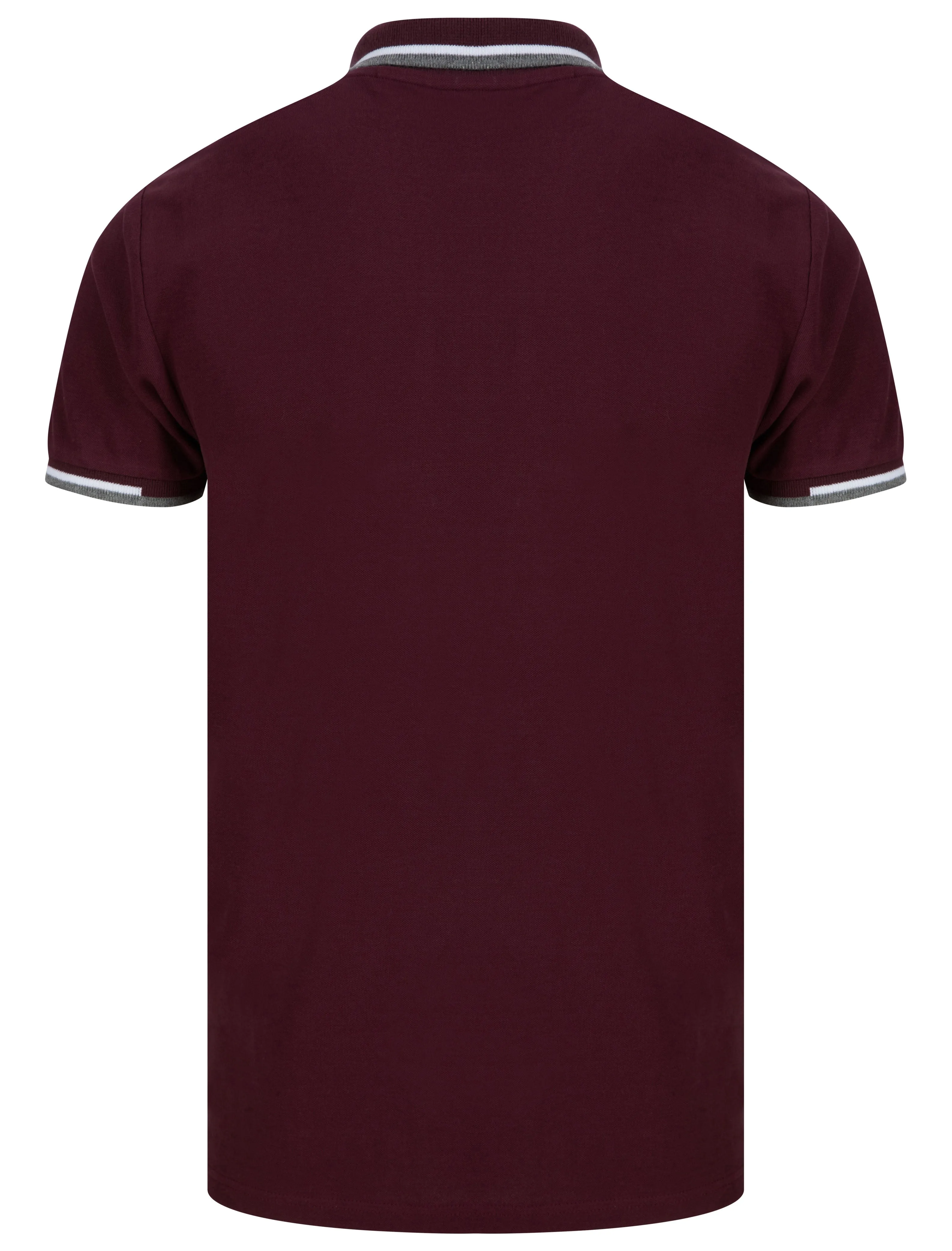 Louis Cotton Pique Polo Shirt in Winetasting - Le Shark
