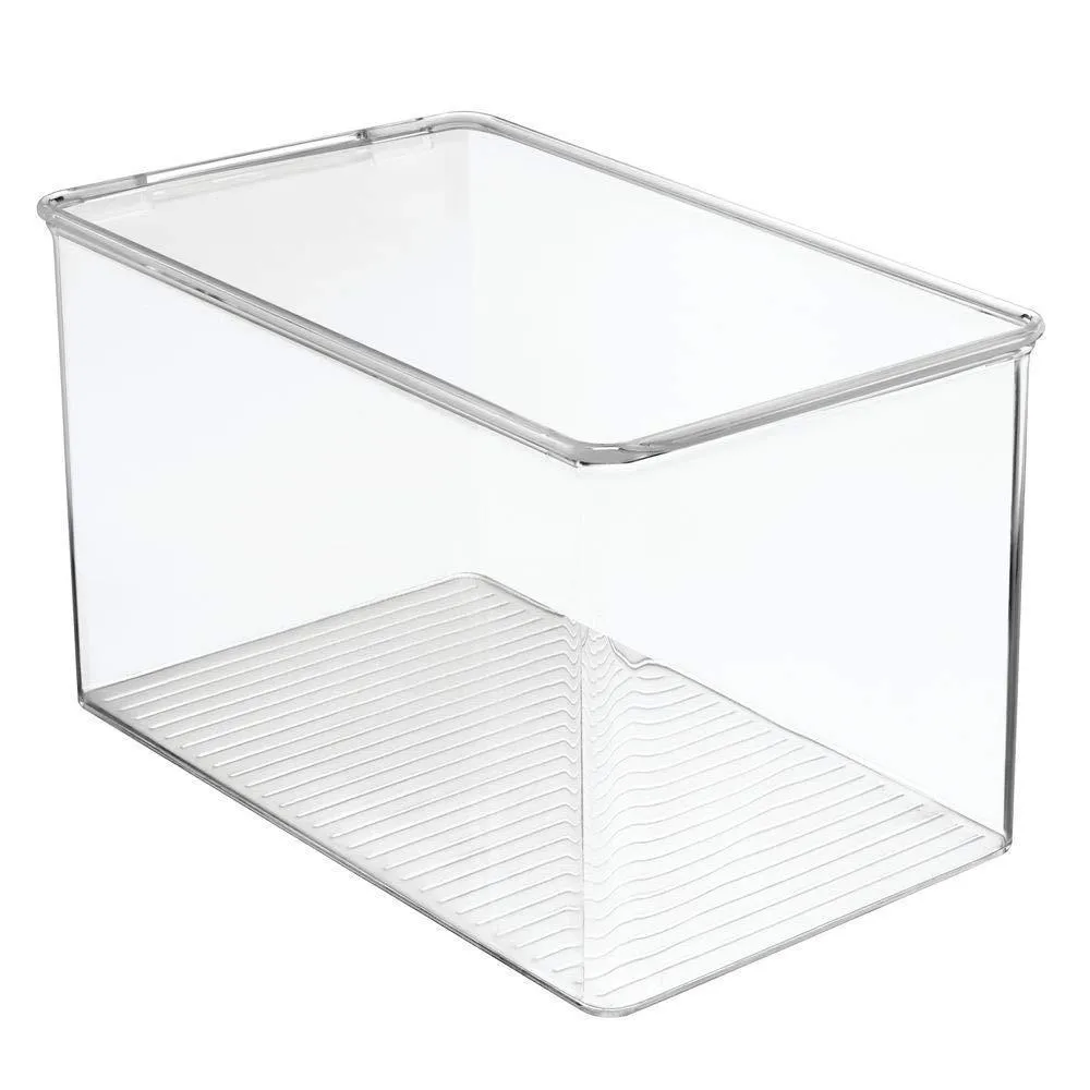 mDesign Stackable Closet Plastic Storage Bin Box with Lid - Container for Organizing Mens and Womens Shoes, Booties, Pumps, Sandals, Wedges, Flats, Heels and Accessories - 7" High, 6 Pack - Clear