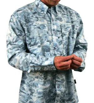 Mens Fly Fishing Flats Vented UPF Flats Shirt | Aqua Design