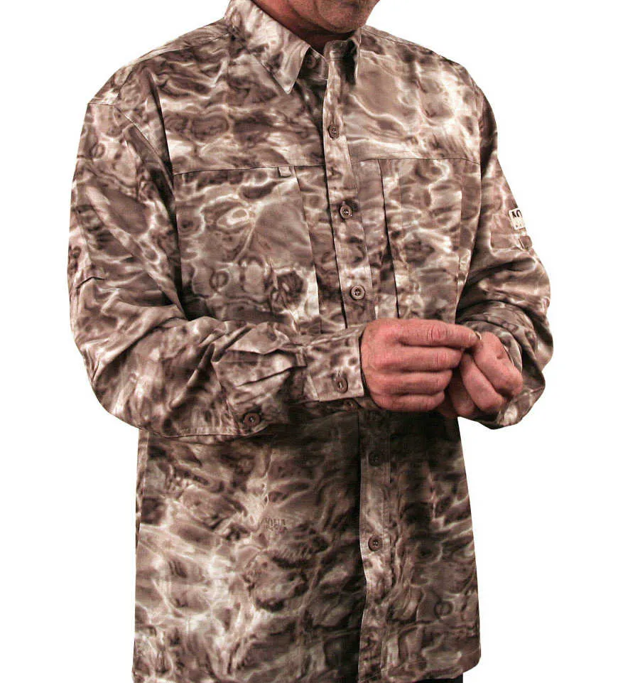 Mens Fly Fishing Flats Vented UPF Flats Shirt | Aqua Design