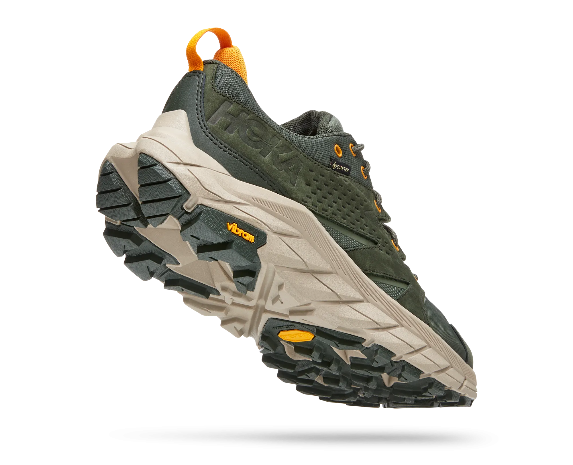 Men's Hoka Anacapa Low GTX Color: Duffel Bag/Radiant Yellow