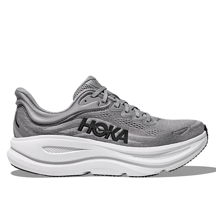 Mens Hoka Bondi 9 in Galactic Grey/Stellar Grey