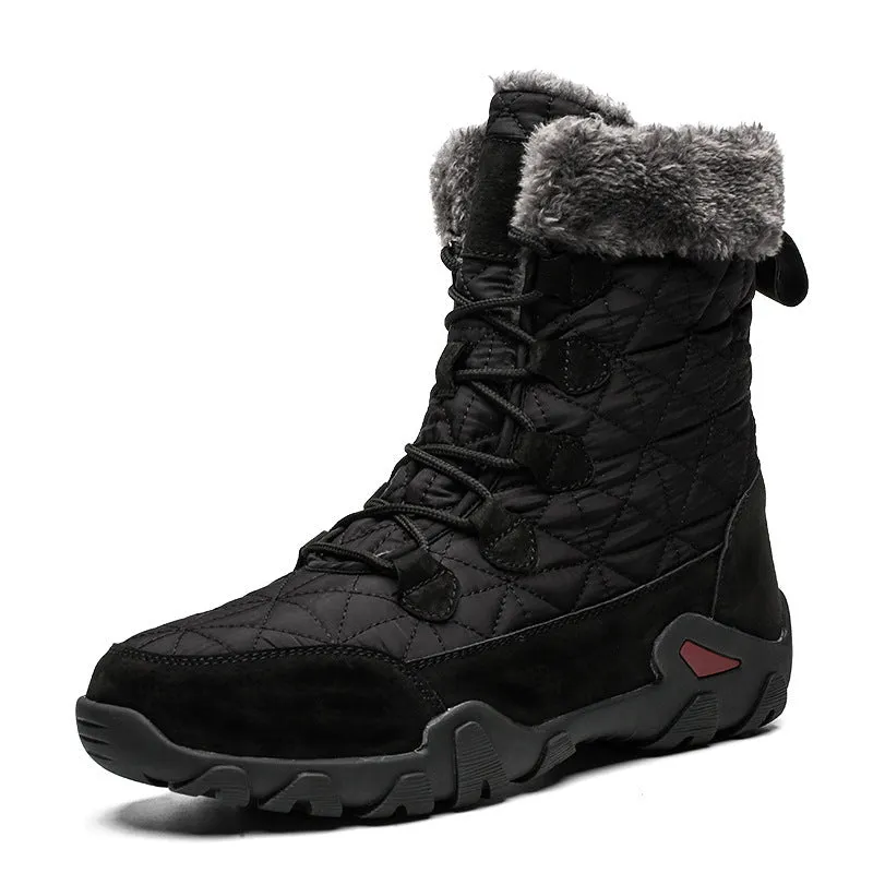 Men's Martin Boots Winter Warm Fur Plush Suede