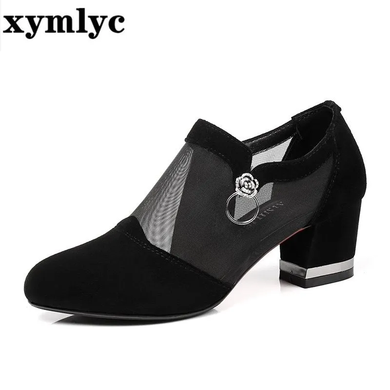 Mesh High Heel Shoes