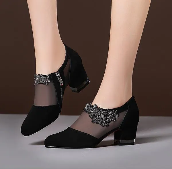Mesh High Heel Shoes