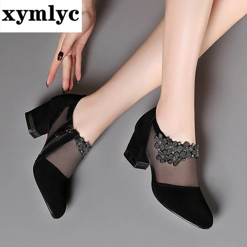 Mesh High Heel Shoes