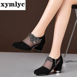 Mesh High Heel Shoes