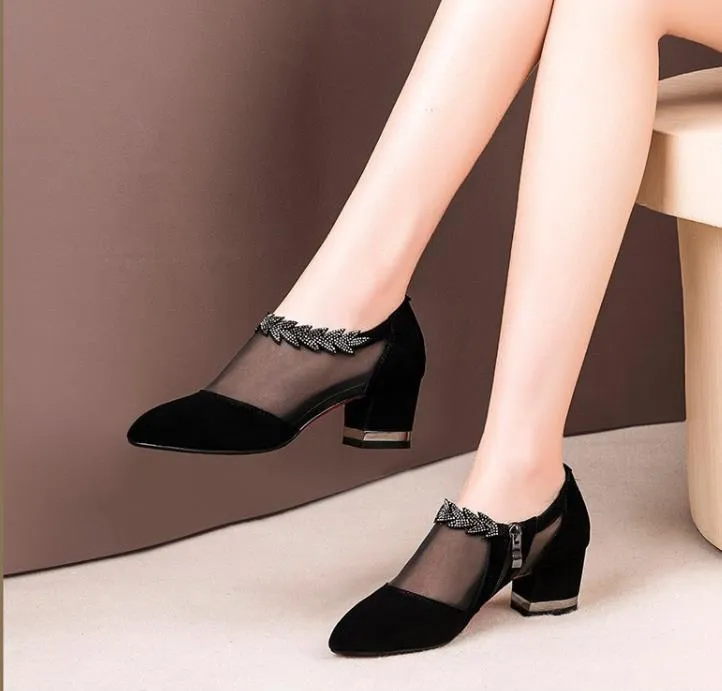 Mesh High Heel Shoes