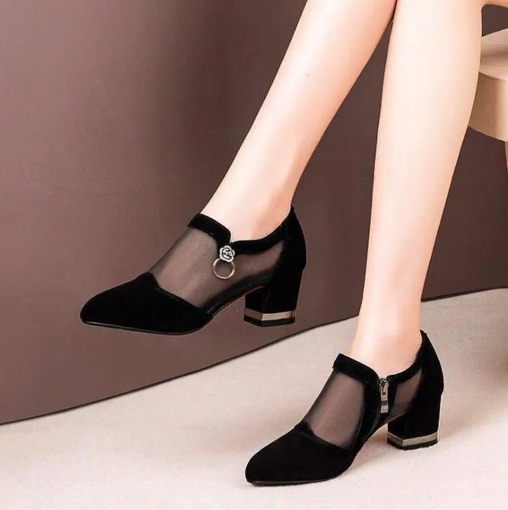 Mesh High Heel Shoes